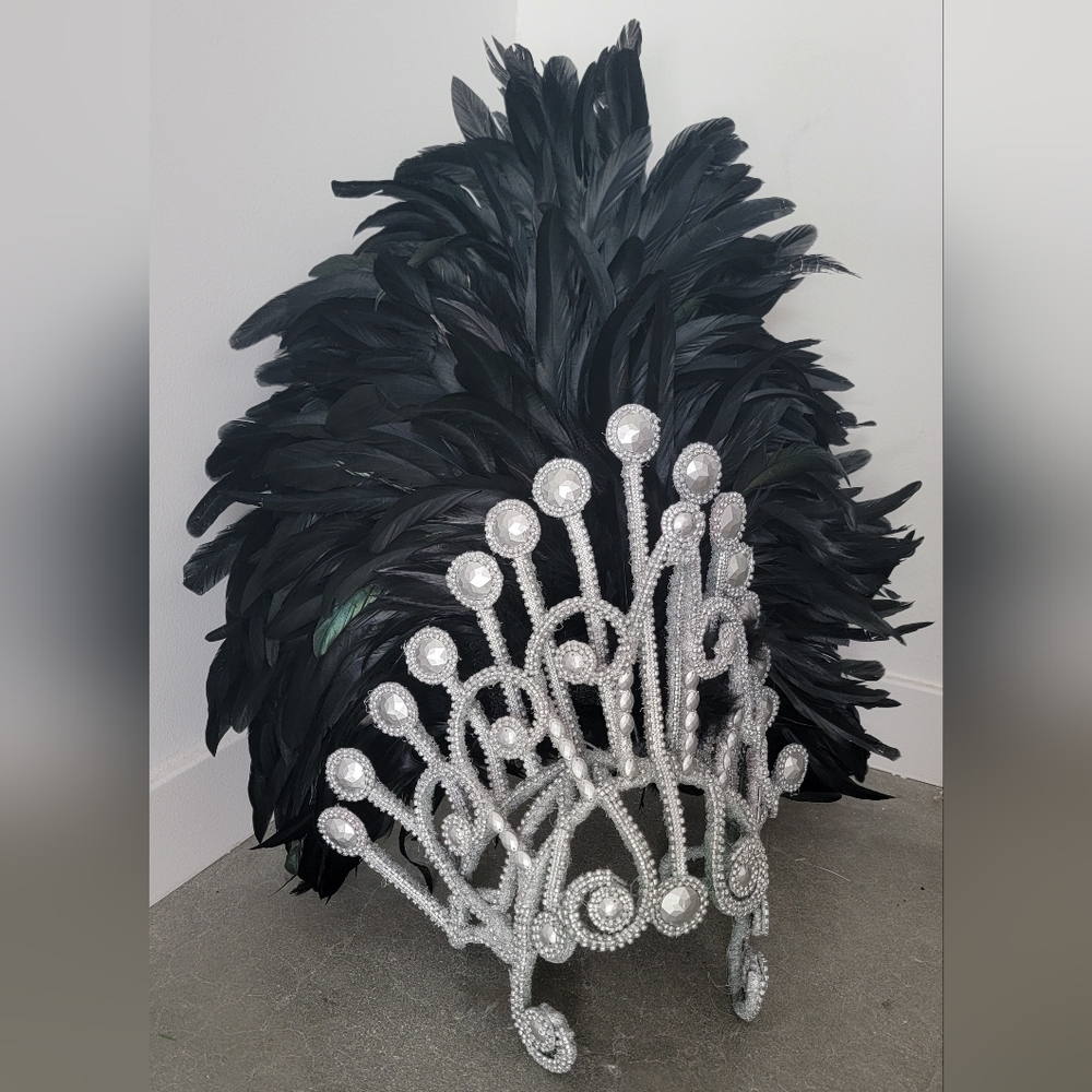 Showgirl Headpiece Samba Costume Feather Headdress - Picture 2 of 3
